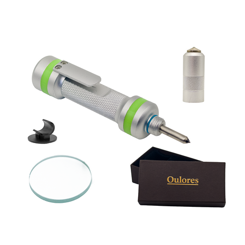 Oulores 2-in-1 Car Safety Hammer – Silver Glass Breaker & Seat Belt Cutter, Upgraded Tungsten Tip for Thicker Tempered Glass, Underwater Use, Premium Metal, Gift-Ready Packaging, Glow-In-The-Dark Ring